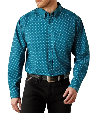 Ariat Tyce Classic Fit Printed Long Sleeve Woven Shirt