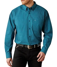 Ariat Tyce Classic Fit Printed Long Sleeve Woven Shirt