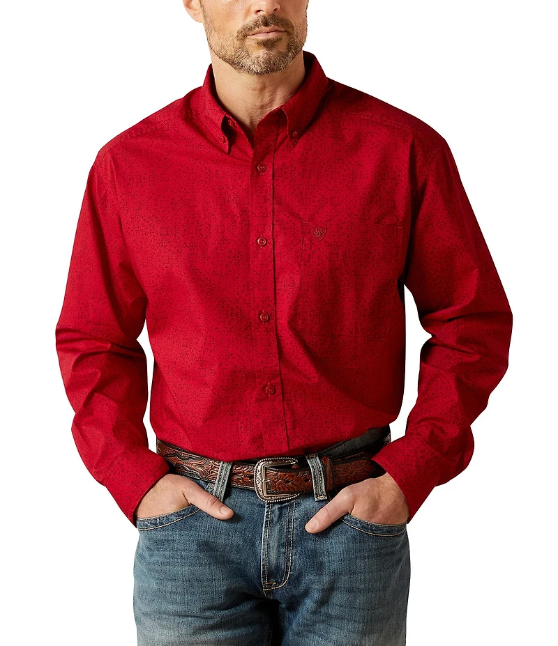 Ariat Tyson Classic Fit Solid Long Sleeve Woven Shirt