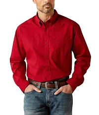 Ariat Tyson Classic Fit Solid Long Sleeve Woven Shirt