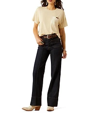 Ariat Ultra High Rise Tomboy Western Utility Wide Leg Jeans