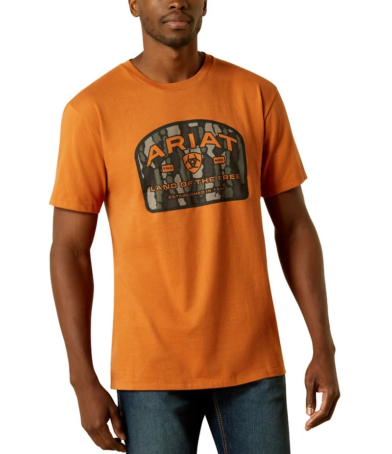 Ariat Underlands Camouflage Badge Graphic Short Sleeve T-Shirt