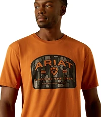 Ariat Underlands Camouflage Badge Graphic Short Sleeve T-Shirt