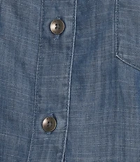 Ariat Vacation Chambray Camp Point Collar Short Sleeve Front Button Shirt