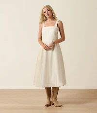Ariat Valentine Stretch Twill Square Neck Sleeveless A-Line Midi Dress