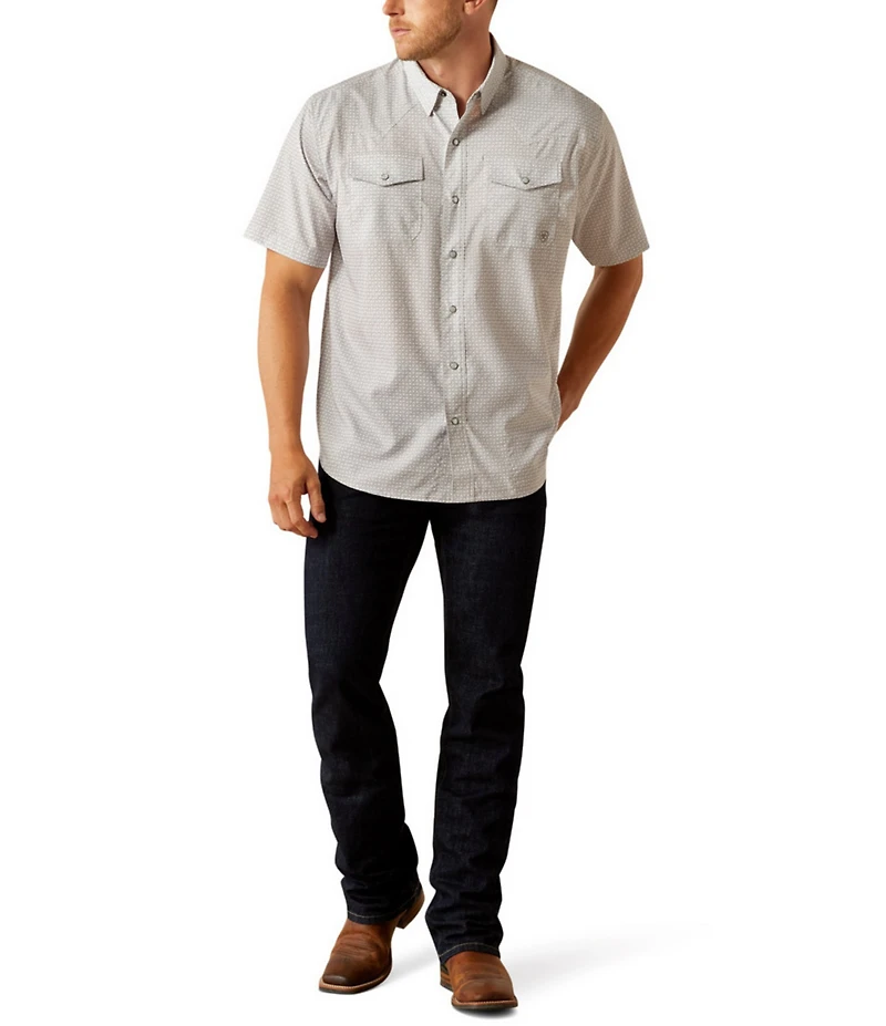 Ariat VentTEK Classic Fit Performance Short Sleeve Printed Woven Western Shirt