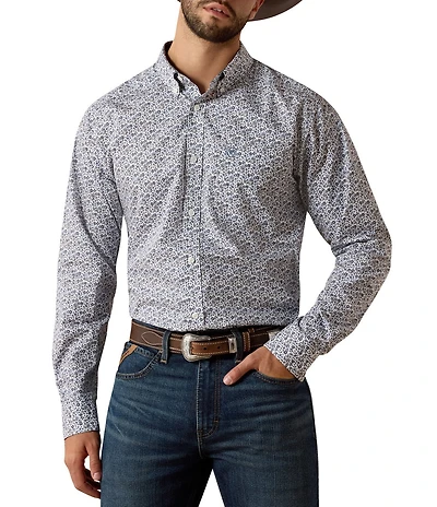 Ariat Weaver Slim Fit Printed Wrinkle Free Woven Shirt
