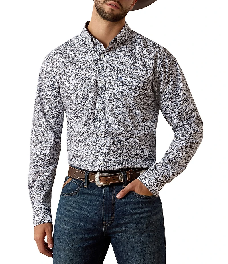 Ariat Weaver Slim Fit Printed Wrinkle Free Woven Shirt