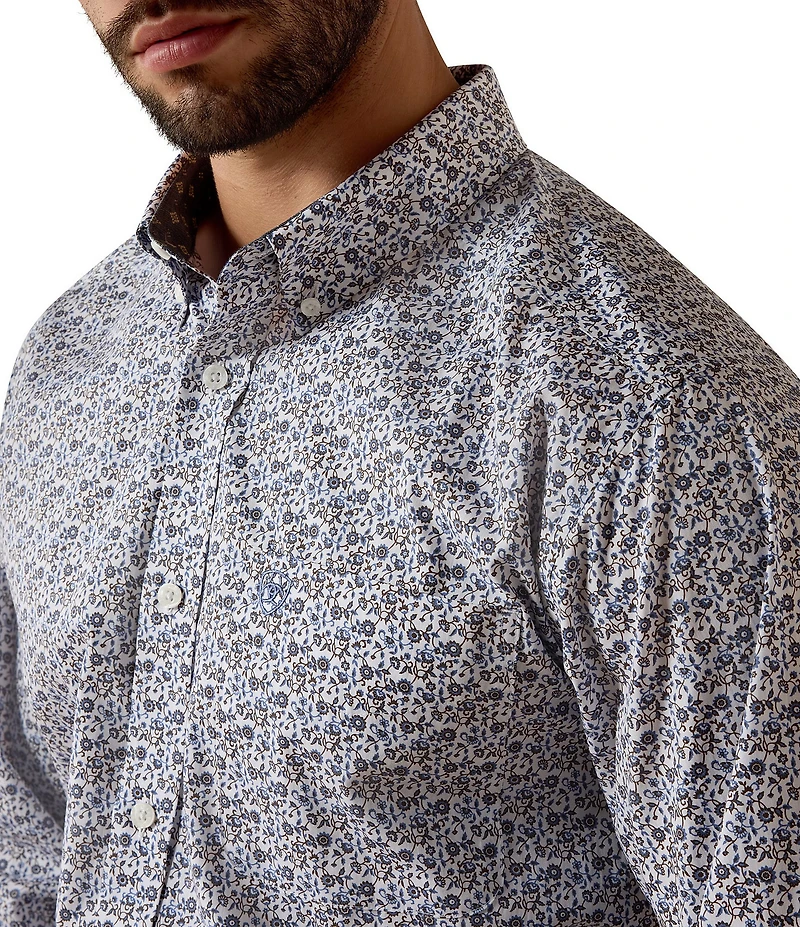Ariat Weaver Slim Fit Printed Wrinkle Free Woven Shirt