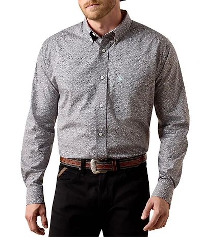 Ariat Webb Classic Fit Ditsy Printed Wrinkle Free Woven Shirt