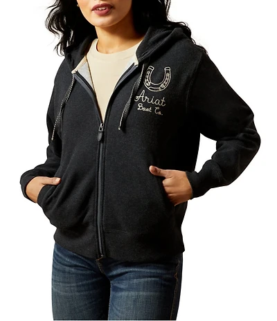 Ariat Western Stitched Long Sleeve Full Zip Hoodie
