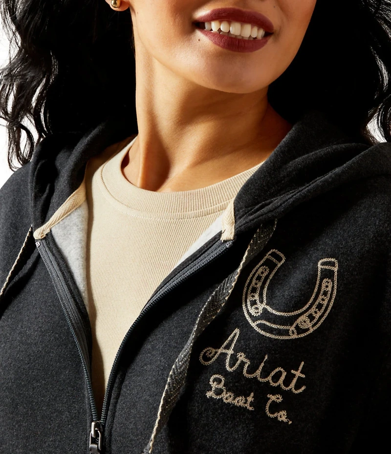 Ariat Western Stitched Long Sleeve Full Zip Hoodie