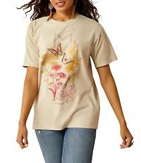 Ariat Wild Botanical Metallic Embroidered Loose-Fit T-Shirt