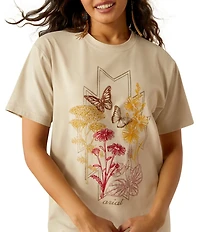 Ariat Wild Botanical Metallic Embroidered Loose-Fit T-Shirt