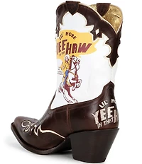 Ariat Women's Bandida Sendero Yeehaw Print Leather Mid Calf Western Boots