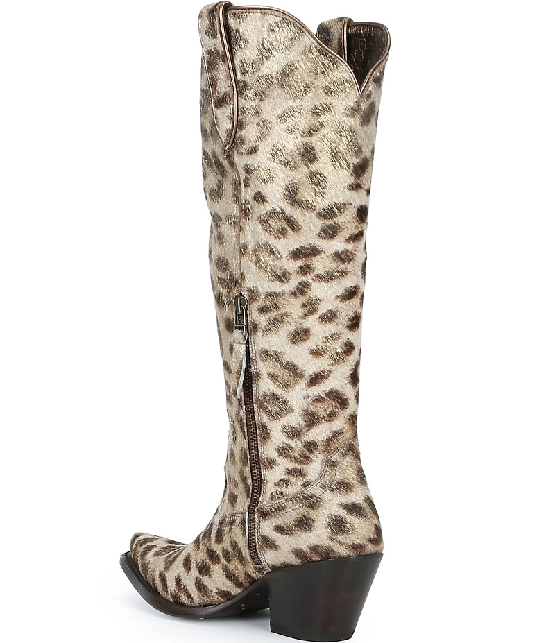 Ariat Women's Casanova Leopard Print Hair Calf Tall Leather Western Boots