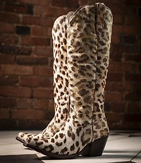 Ariat Women's Casanova Leopard Print Hair Calf Tall Leather Western Boots