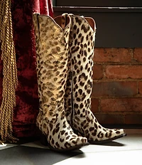 Ariat Women's Casanova Leopard Print Hair Calf Tall Leather Western Boots