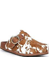 Ariat Women's Country Cow Print Suede Mules