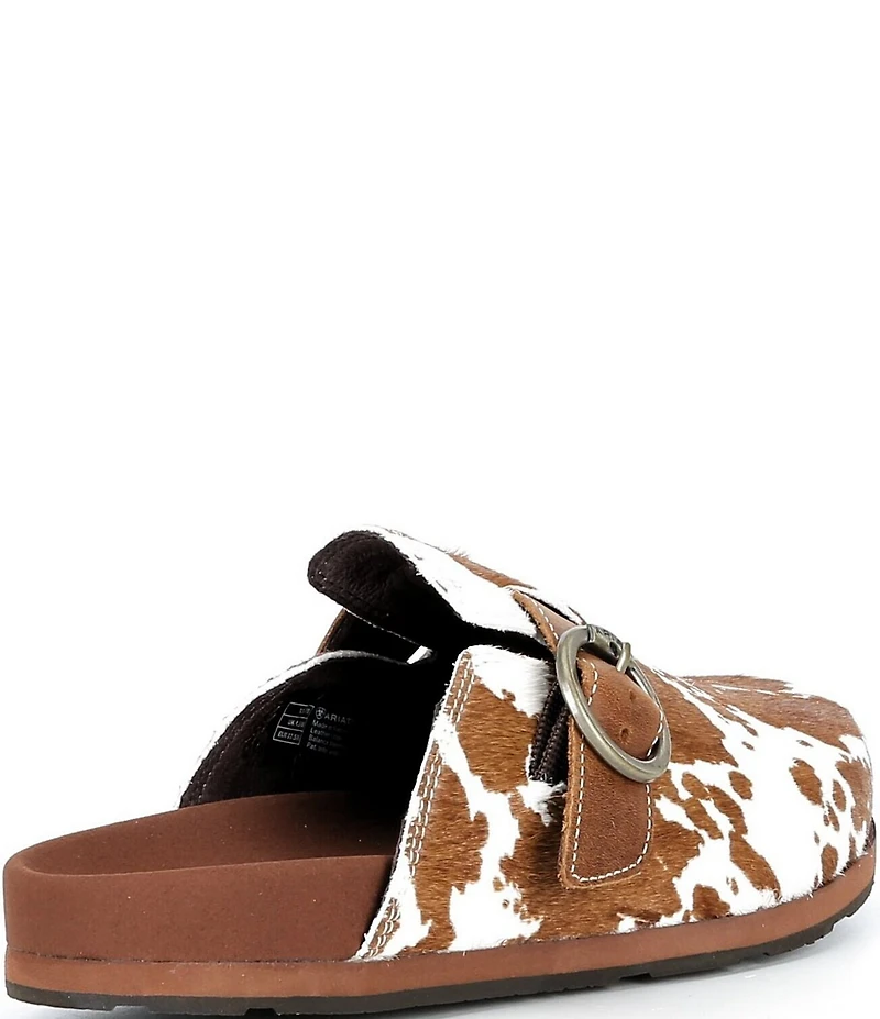 Ariat Women's Country Cow Print Suede Mules