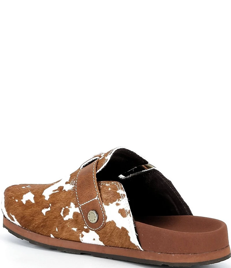 Ariat Women's Country Cow Print Suede Mules