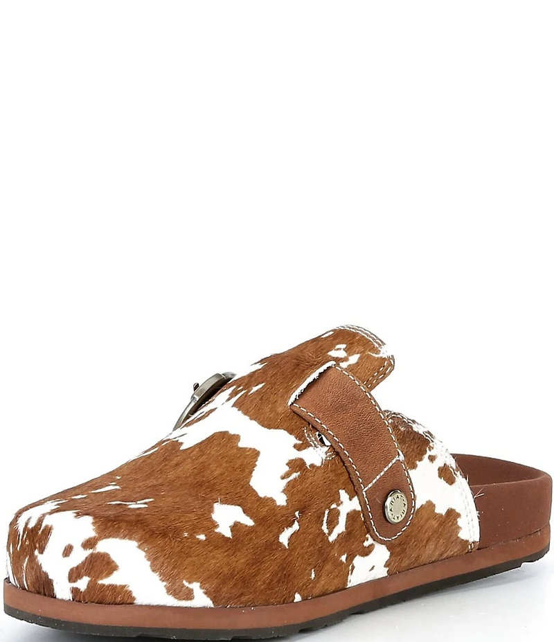 Ariat Women's Country Cow Print Suede Mules