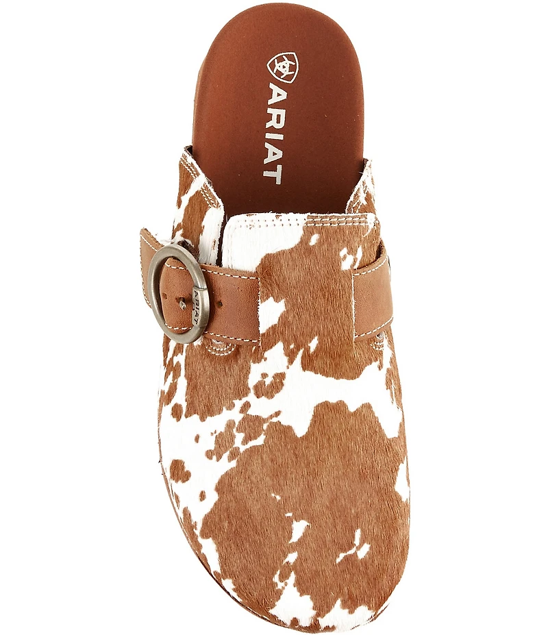 Ariat Women's Country Cow Print Suede Mules