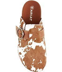 Ariat Women's Country Cow Print Suede Mules