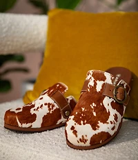 Ariat Women's Country Cow Print Suede Mules