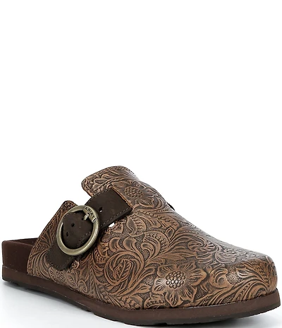 Ariat Women's Country Embossed Floral Leather Mule Clogs