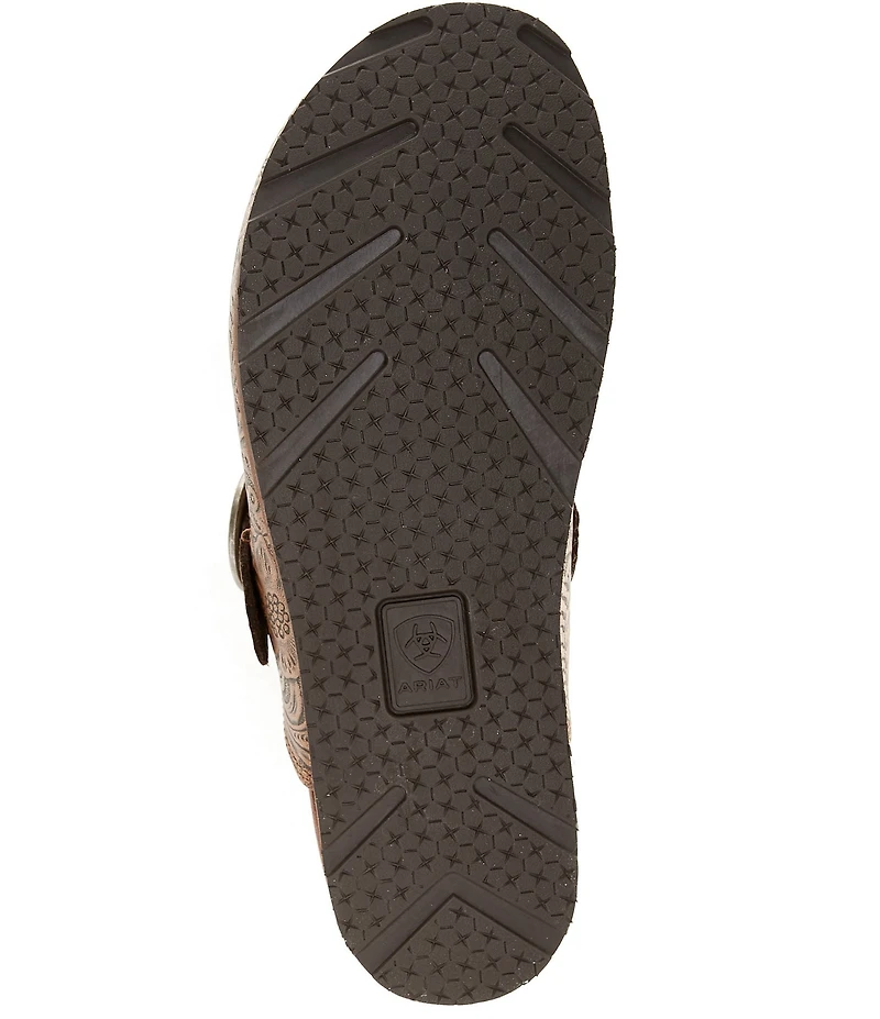 Ariat Women's Country Embossed Floral Leather Mule Clogs