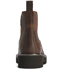 Ariat Women's Fatbaby Leather Leopared Twin Gore Chelsea Lug Sole Booties