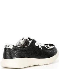 Ariat Women's Hilo Cow Print Hair Calf Apron Toe Slip On Sneakers