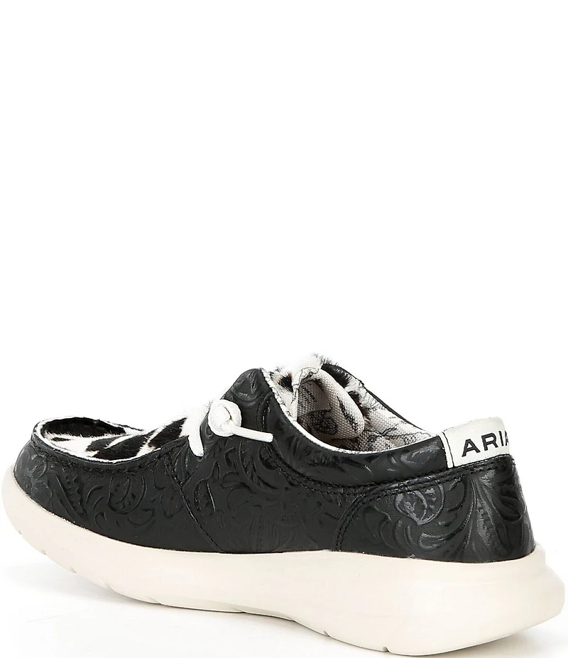 Ariat Women's Hilo Cow Print Hair Calf Apron Toe Slip On Sneakers