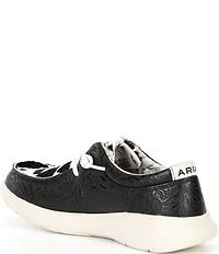 Ariat Women's Hilo Cow Print Hair Calf Apron Toe Slip On Sneakers