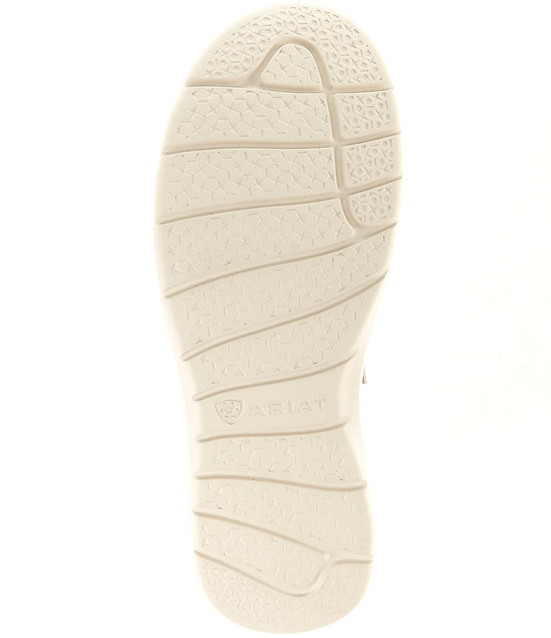 Ariat Women's Hilo Cow Print Hair Calf Apron Toe Slip On Sneakers