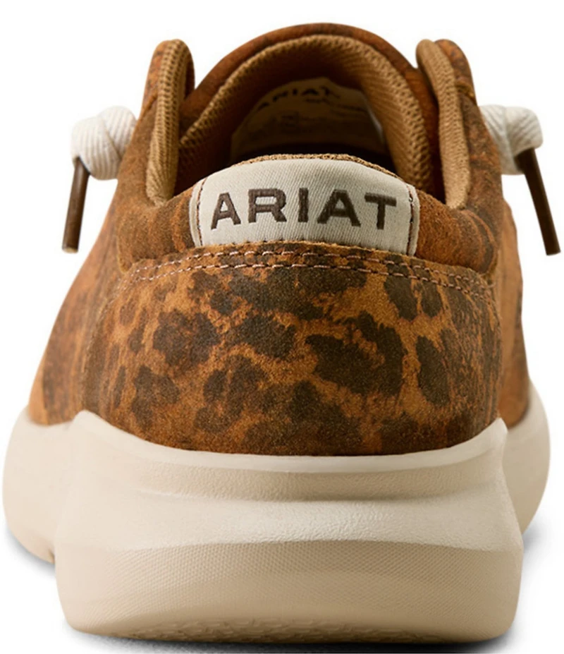 Ariat Women's Hilo Distressed Suede Leopard Print Slip Ons