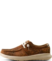 Ariat Women's Hilo Distressed Suede Leopard Print Slip Ons