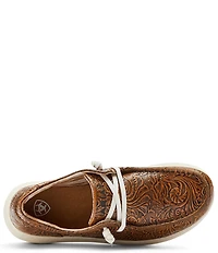 Ariat Women's Hilo Floral Embossed Leather Slip On Sneakers