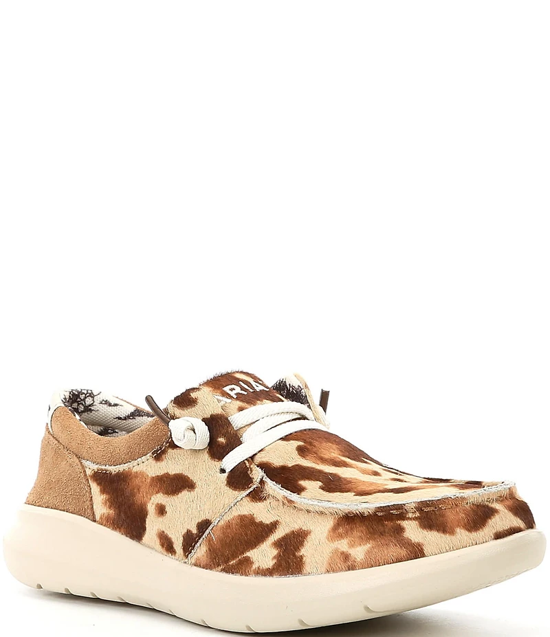 Ariat Women's Hilo Haircalf Cow Print Slip On Sneakers
