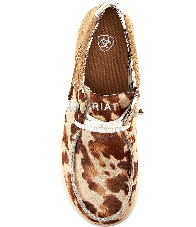Ariat Women's Hilo Haircalf Cow Print Slip On Sneakers