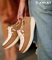 Ariat Women's Hilo Hair Calf Leather Slip On Sneakers