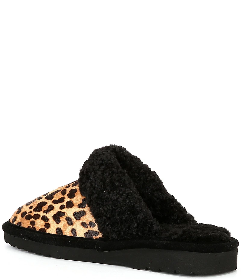 Ariat Jackie Hair Calf Leopard Square Toe Slippers