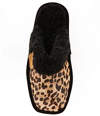 Ariat Jackie Hair Calf Leopard Square Toe Slippers