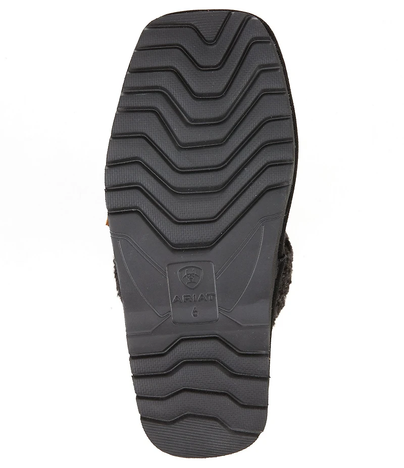 Ariat Jackie Hair Calf Leopard Square Toe Slippers