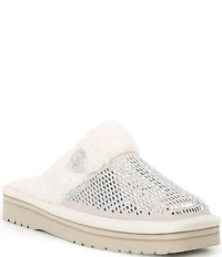 Ariat Women's Jackie Square Toe Rhinestone Embellished Suede Slippers