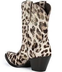 Ariat Women's Julietta Gilded Leopard Print Haircalf Mid Western Boots