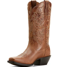 Ariat Women's Round Up Square Toe Leather Mid Calf Western Boots