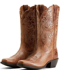 Ariat Women's Round Up Square Toe Leather Mid Calf Western Boots