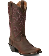 Ariat Women's Round Up Square Toe Leather Western Boots